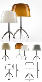 Foscarini LUMIERE 05 GRANDE Alu. M/Dæmper og Bianco Skærm