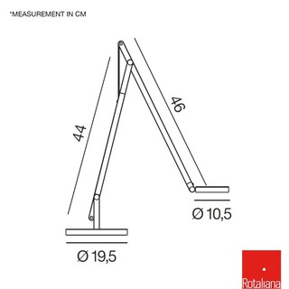 Rotaliana String T1 Bordlampe Sort/Silver Elastik