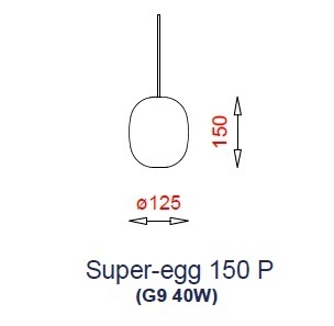 Piet Hein Superæg opal 150 m/hvid ledning