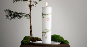 Uyuni LED Bloklys m. julemotiv 5,8 x 22,2 cm